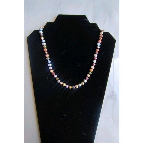 Vintage European Hand Knotted Freshwater Cultured Baroque Pearl Necklace - Picture 6 of 6